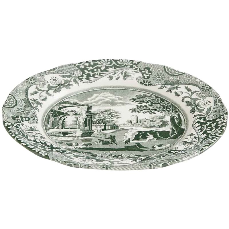 Green Italian asjett 15 cm, grønn/hvit