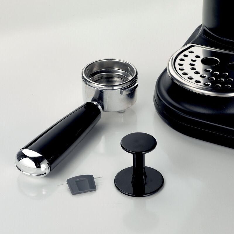 Moderna Espressomaskin med kaffekvarn, svart