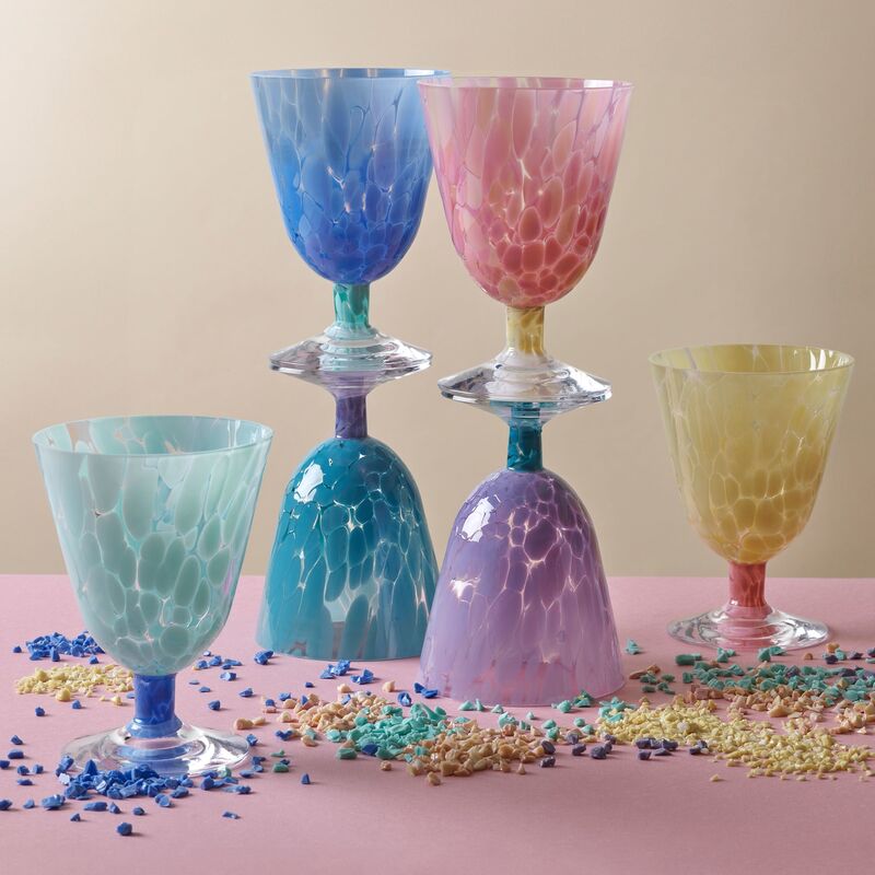 Jubalong vinglass 26 cl, blå