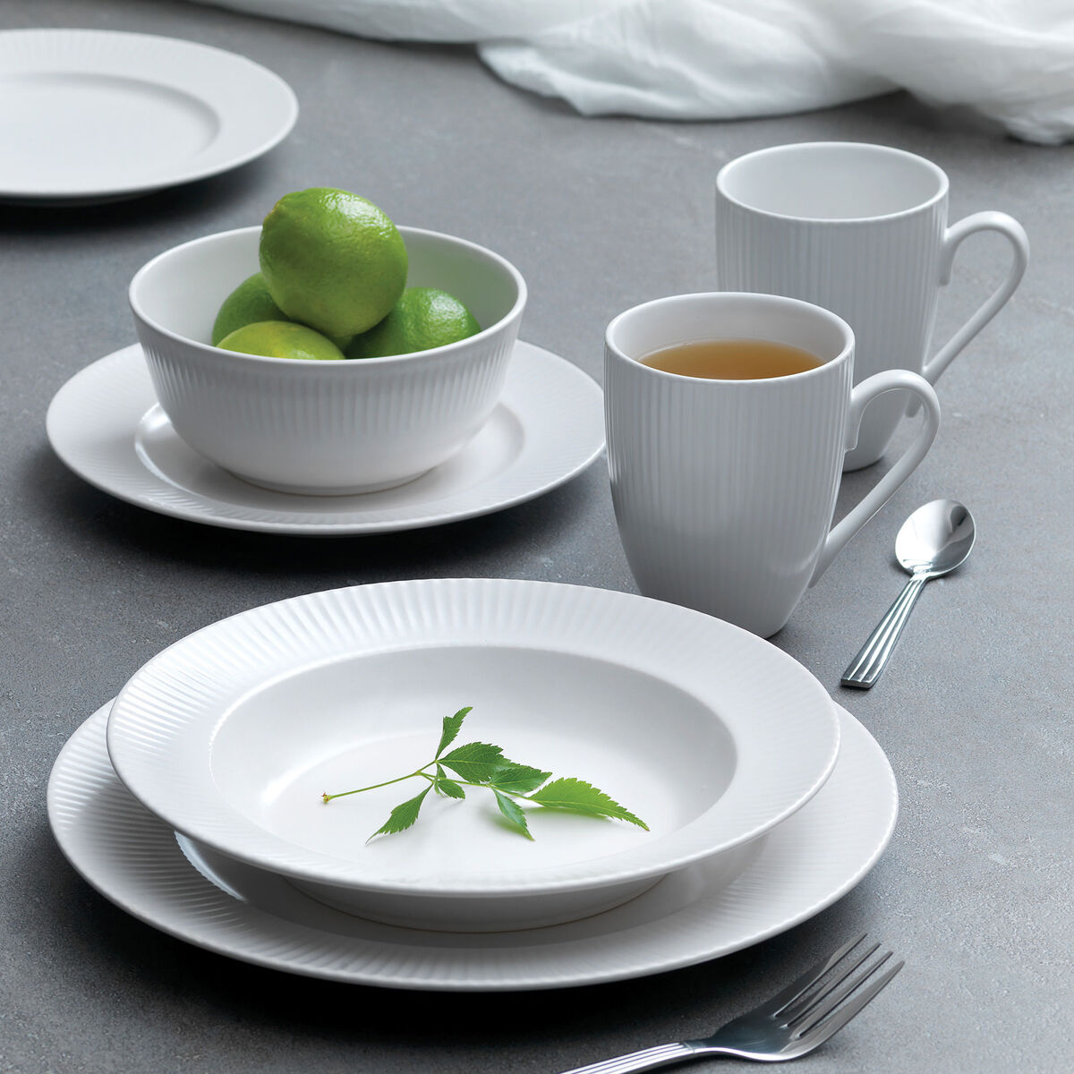 Skål 14,5 cm Vit Stengods