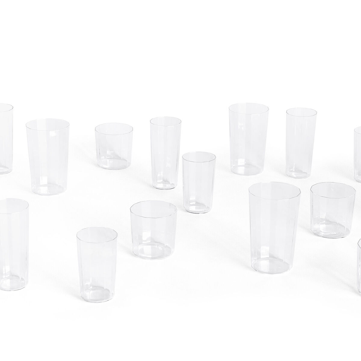 Vinkelglass 4 stk (stor), klar