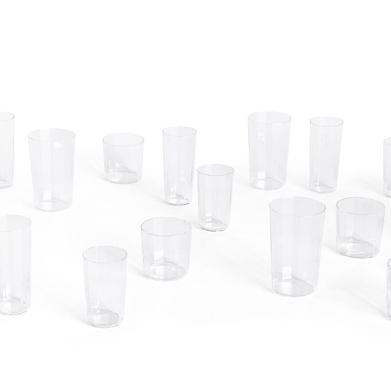 Vinklet glas 4 stk (store), klare