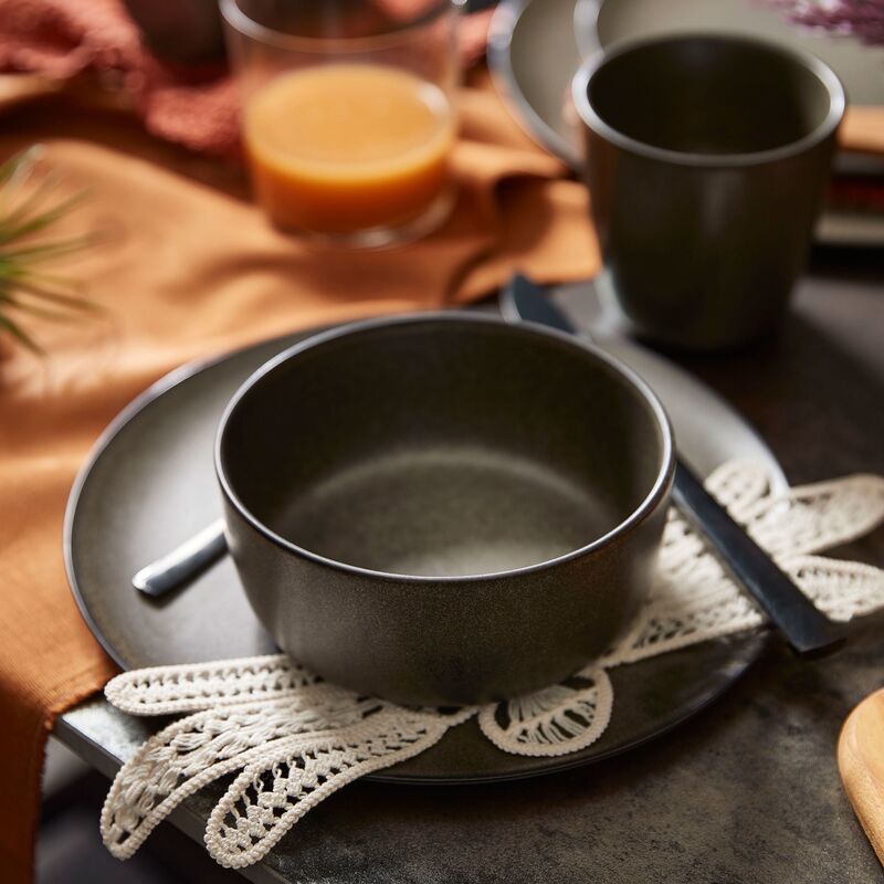 Raw mugg i stengods, skogsbrun