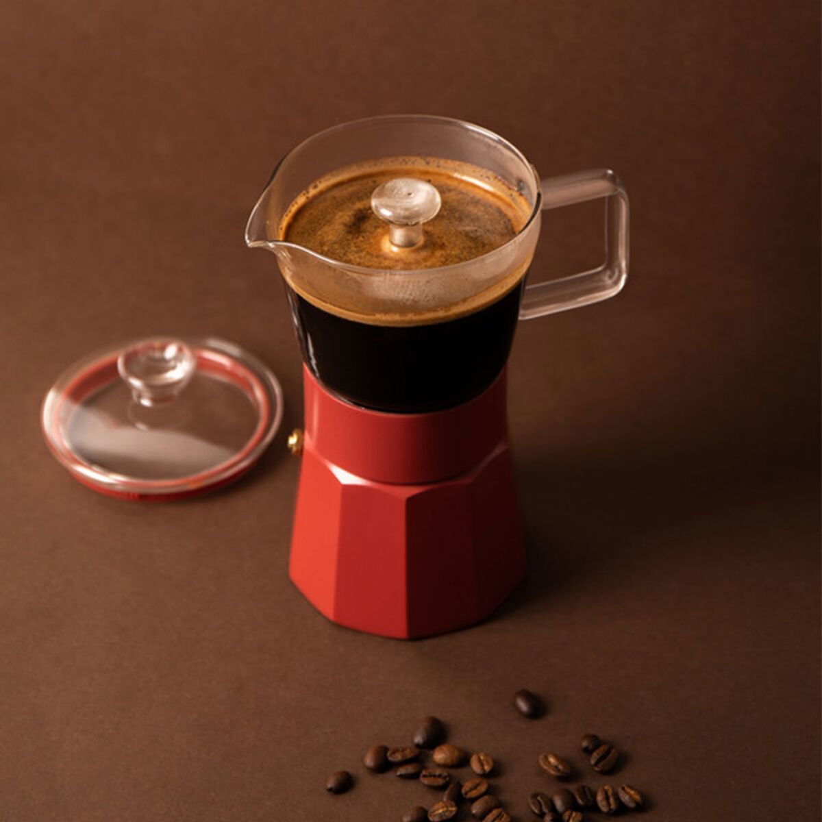 Espressokanne, rød
