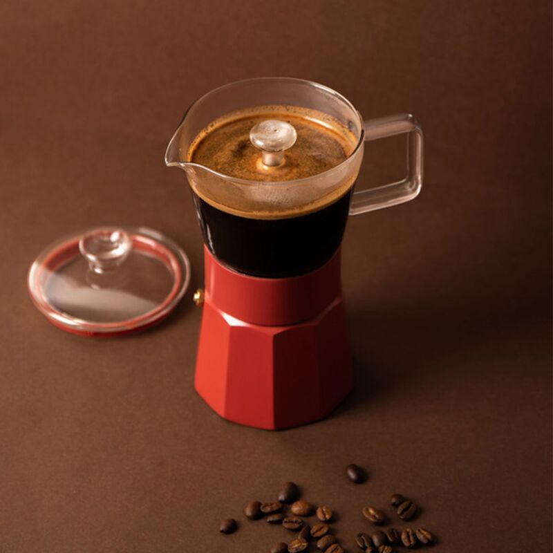 Espressokeitin, punainen