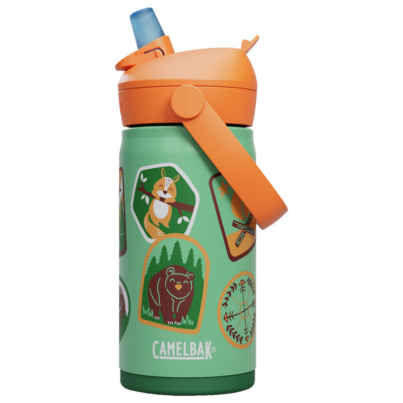 Thrive Flip Straw Kids drikkeflaske 0,35 liter, Camp Badges