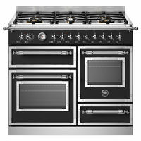 HER106L3ENET Heritage gasspis med trippelugn,100 cm, mattsvart