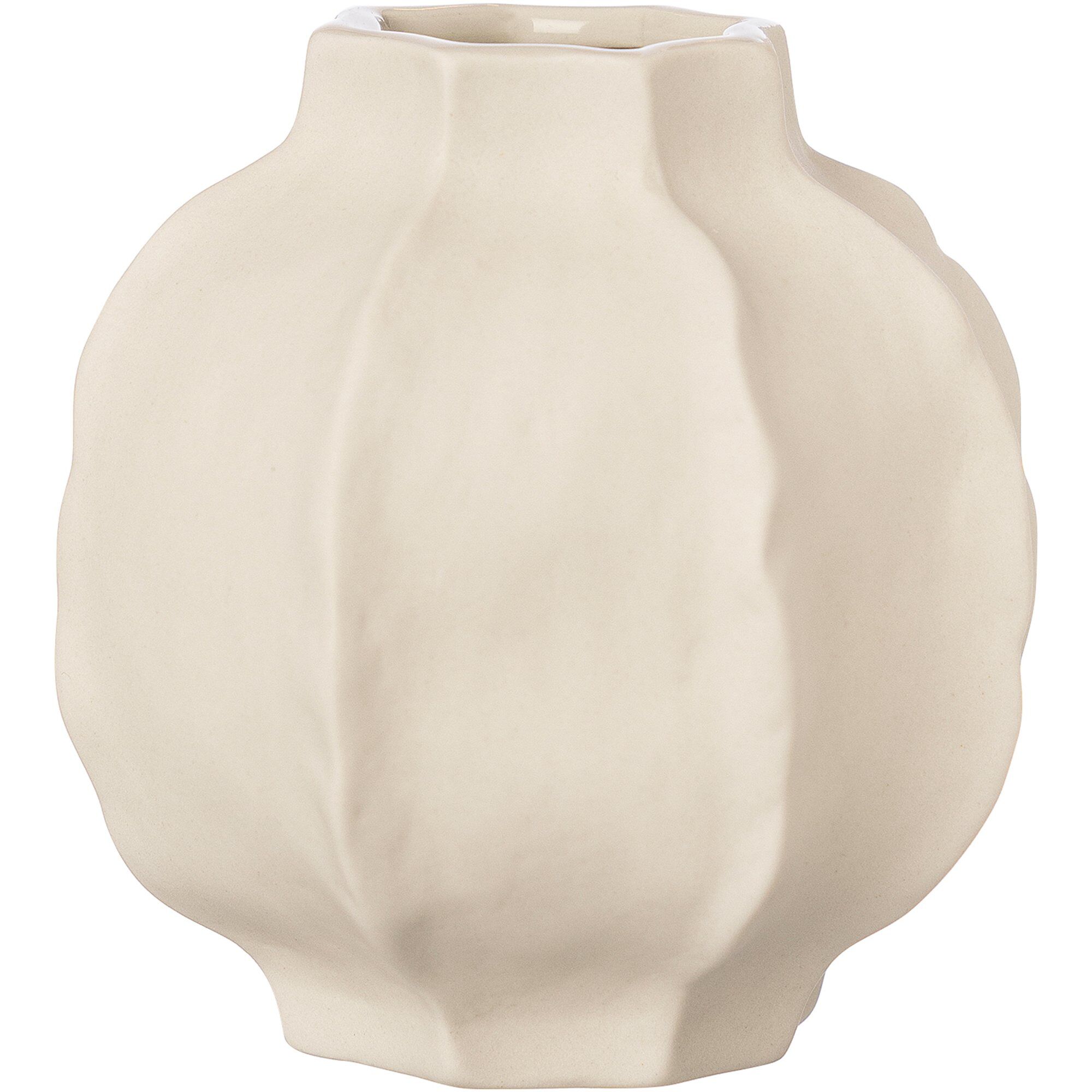 Vase bucklig rand, 14 cm, stentøy