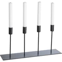 Metall ljusstake till 4 ljus svart