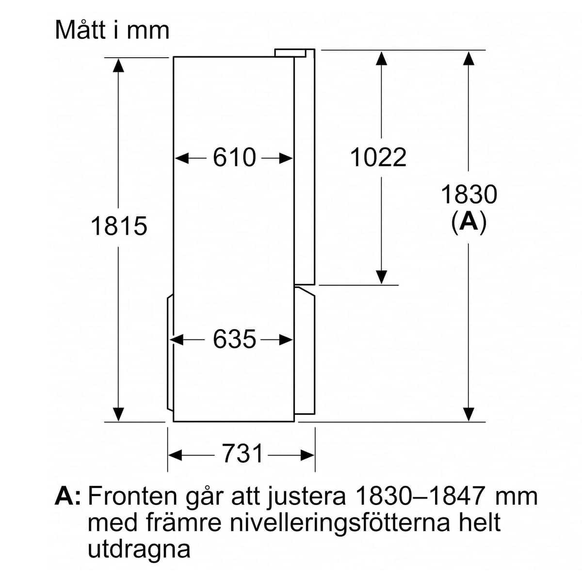 KF96NVPEA iQ300 iQ300 fristående kyl och frys 183x91 cm, borstat stål