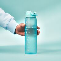 Motivational Bottle 1 liter, sonic blue