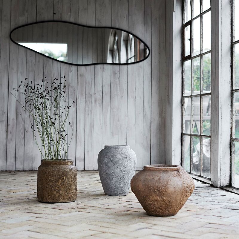 Luna vas 38 cm, grå