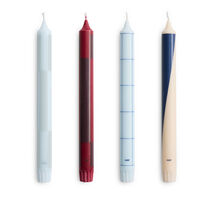 HAY Pattern Steariinikynttilä 4-pakkaus, sininen/bordeaux