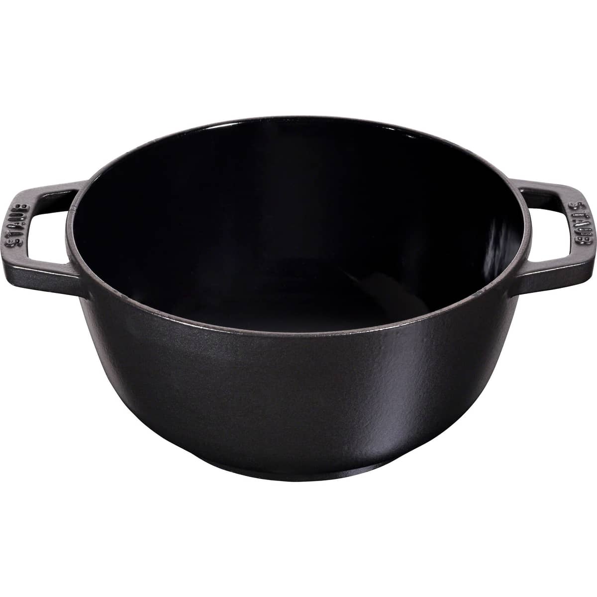 Fondue set 16 cm svart med blank insida