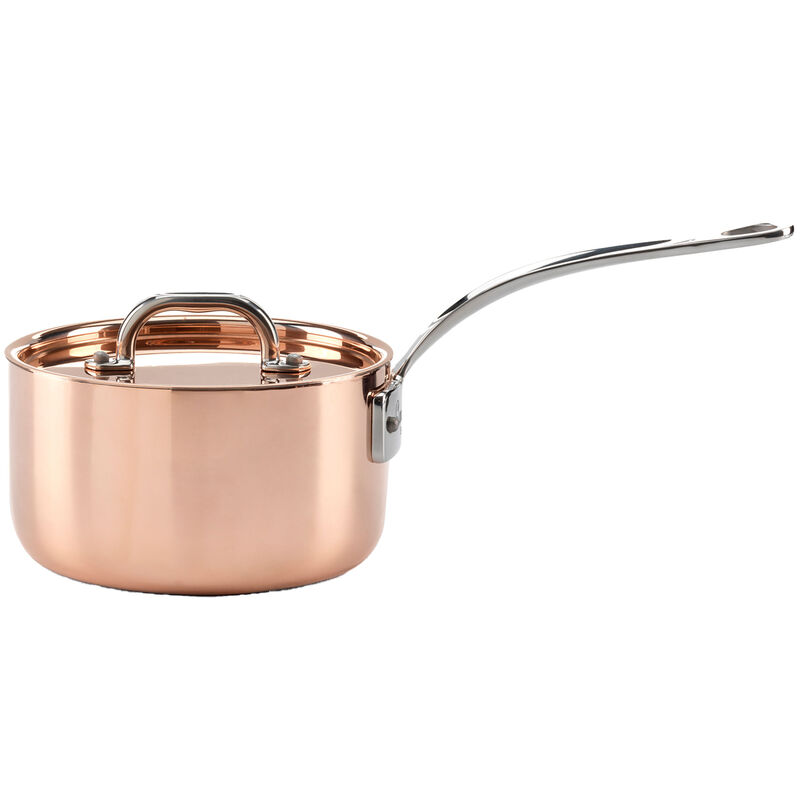 Kastrull + lock 1,5 liter, koppar