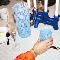 Messy drikkeglass 30 cl 2-pakning, blå
