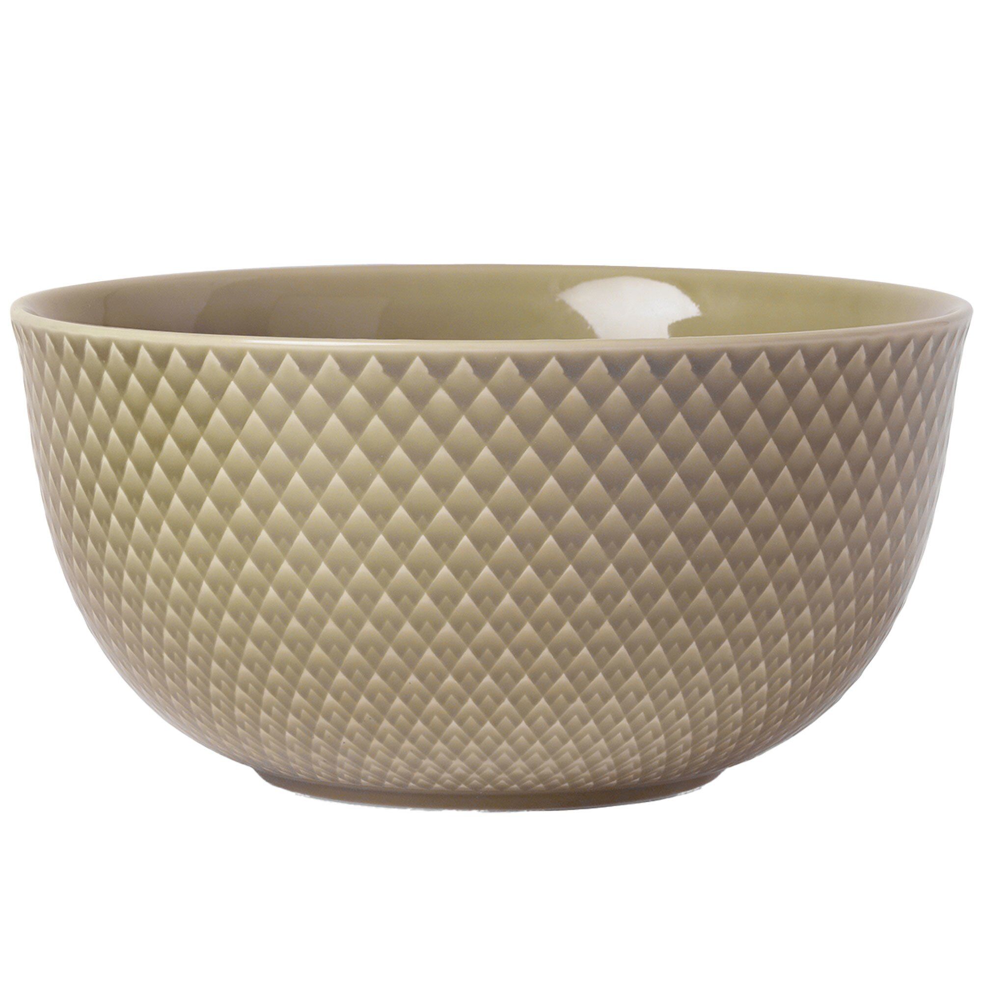 Lyngby Porcelæn Rhombe serveringskål Ø17,5 cm Clay