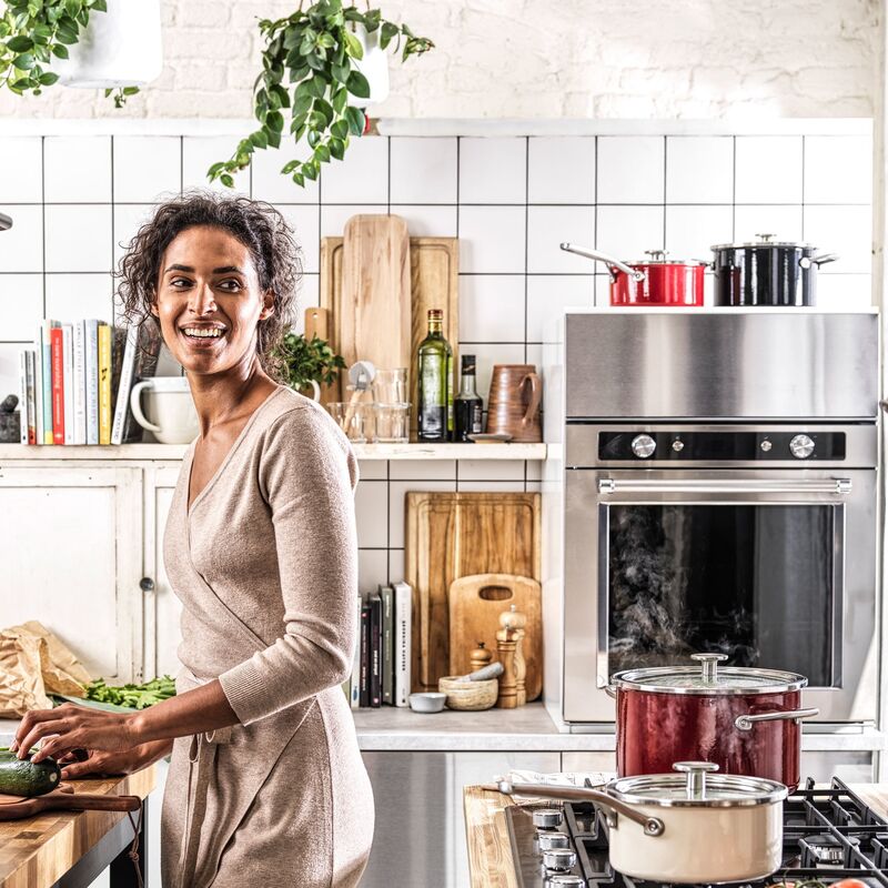 Cookware Collection Kasserolle med lokk, Rød 16 cm