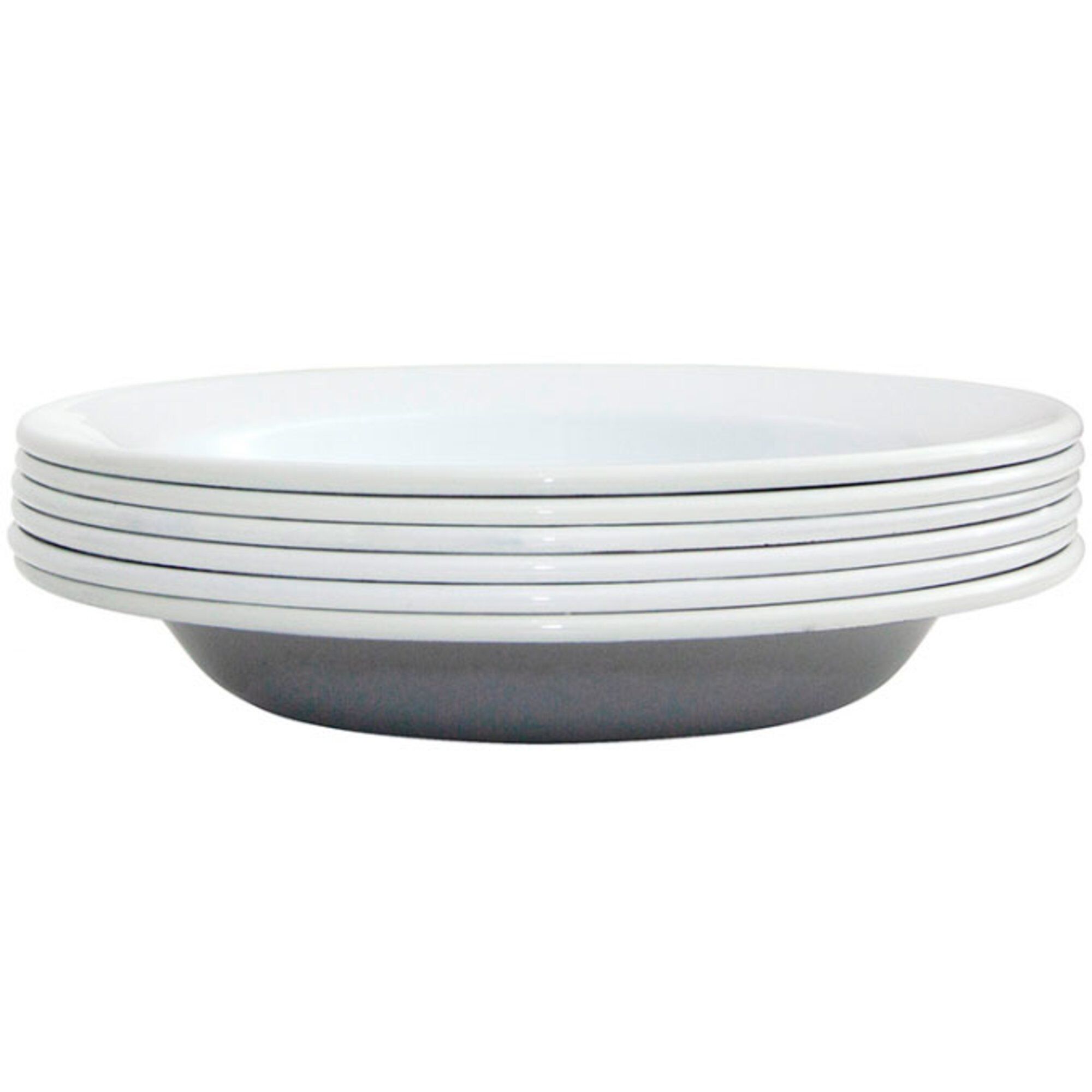 Djup tallrik 22 cm 6 st, Grå