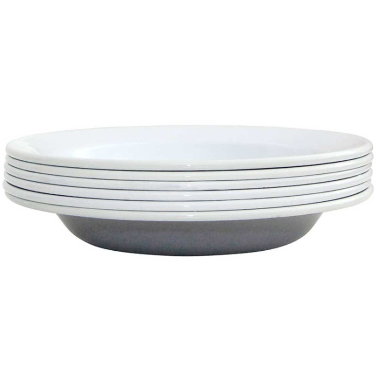 Dyb tallerken 22 cm. 6 stk. Grå