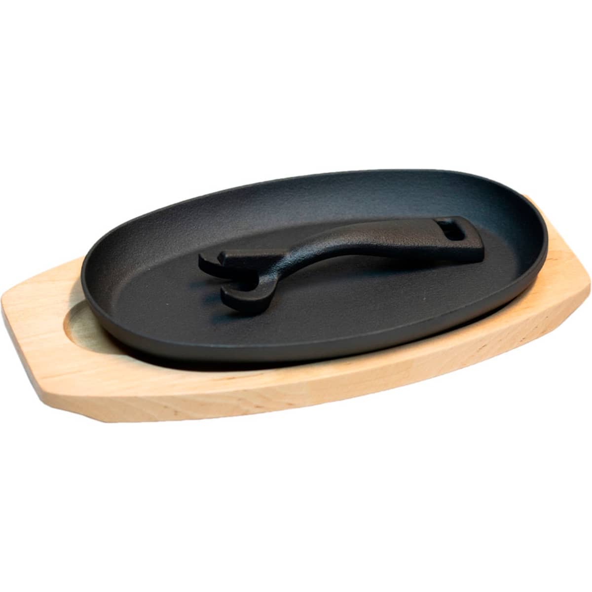Sizzling støbejernspande
