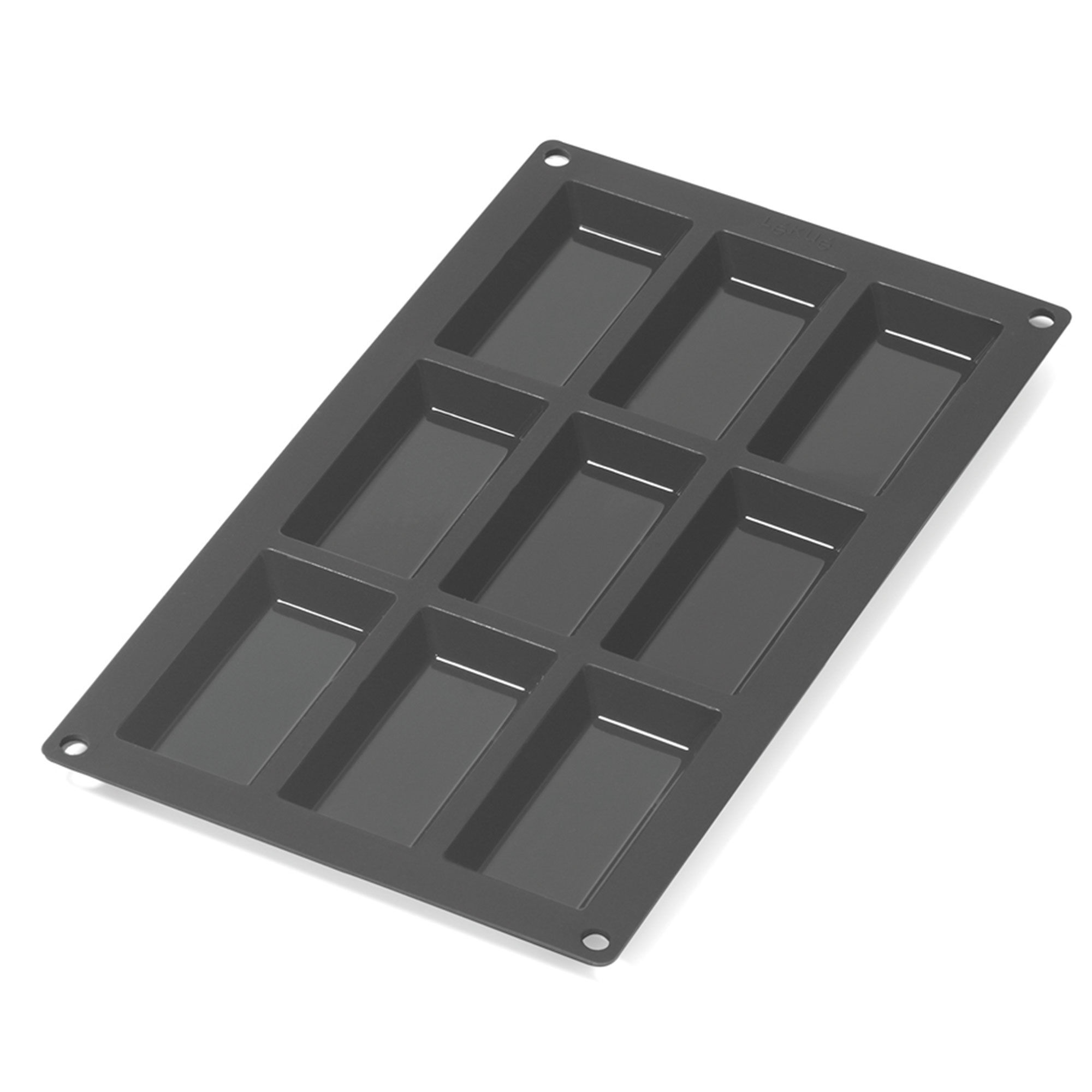 Financier silikoneform 9 huller, sort