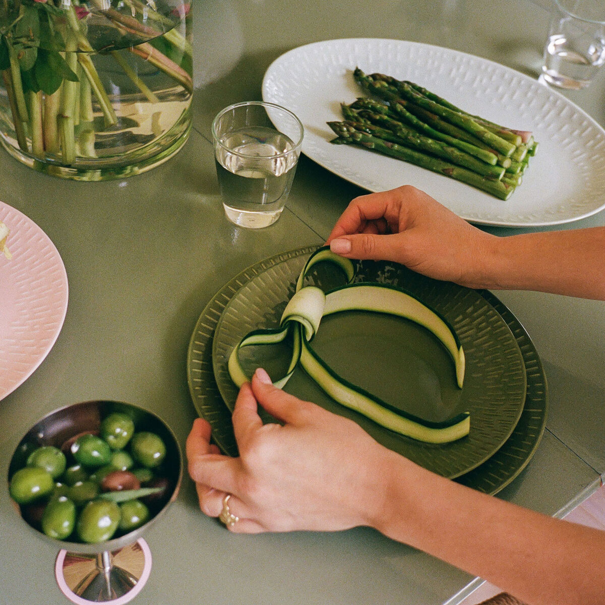 Confetti middagstallerken 27,5 cm, olive