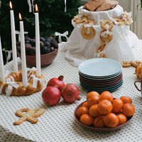 Confetti desserttallerken 21 cm, aqua