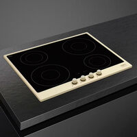 Colonial innbyggingsovn + induksjonstopp + kjøkkenvifte, creme