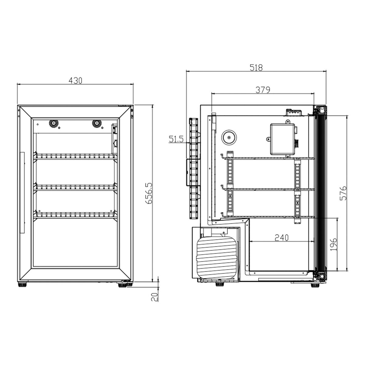 Outdoor Collection Stainless Steel ølkøleskab 63 L