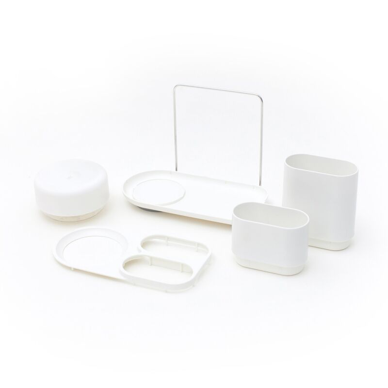 Oppvaskmaskinpumpe og oppbevaringsstativ, hvit