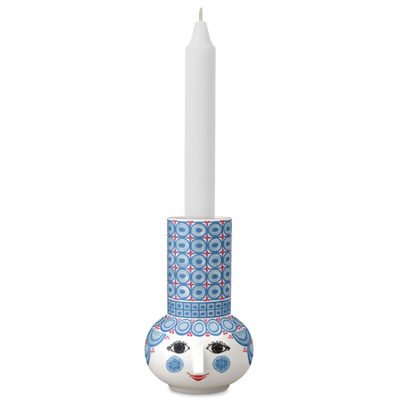 Bjørn Wiinblad Olga kynttilänjalka 14 cm, vaaleansininen