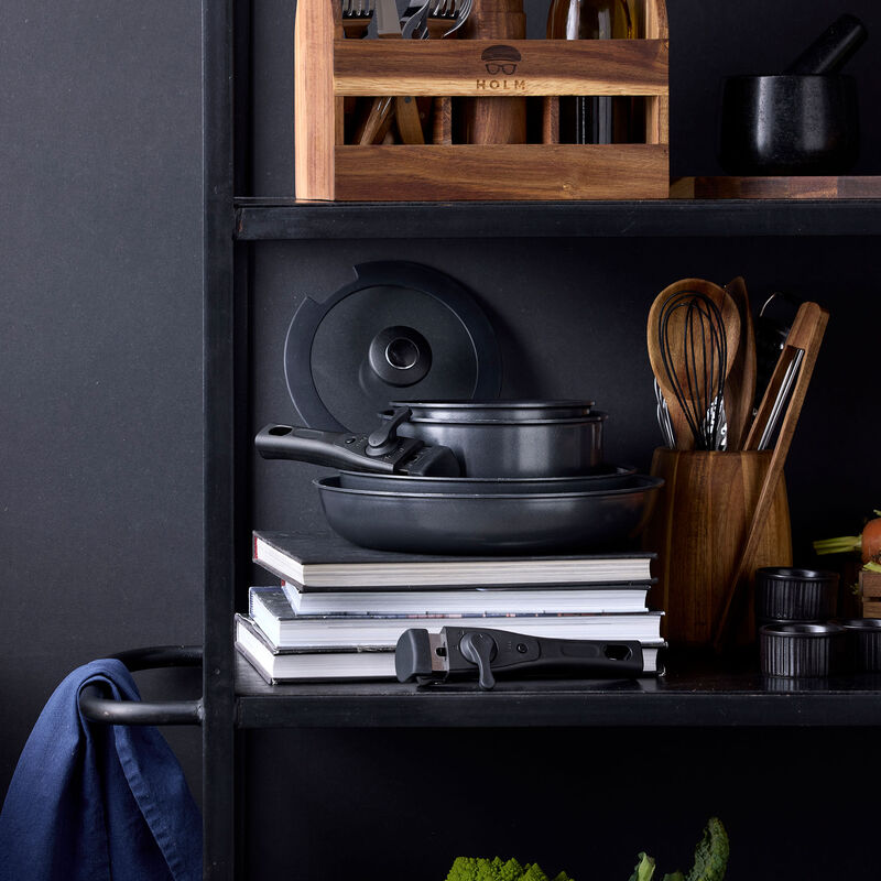 Grytset m. avtagbart handtag 1,1 + 2,4 liter