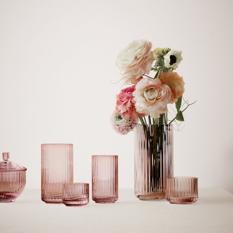 Lyngby-maljakko 15 cm, lasia - burgundi