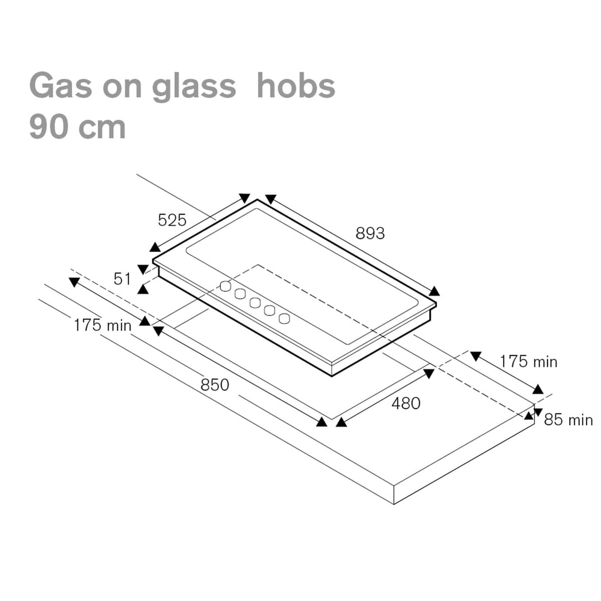 Professional P905CPROGNE gaskogeplade 90 cm, sort