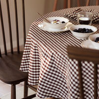 Oliva rund duk 160 cm, brun