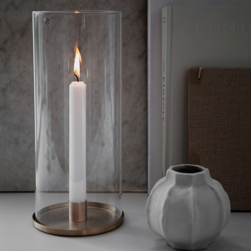 Glaslanterne, messing