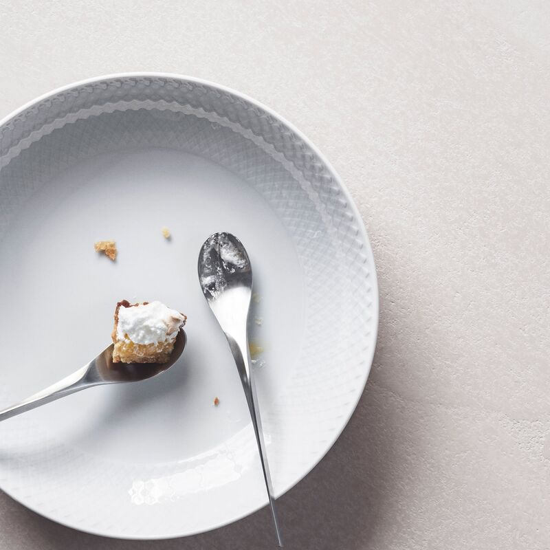 Rhombe dyp tallerken 20 cm, hvit