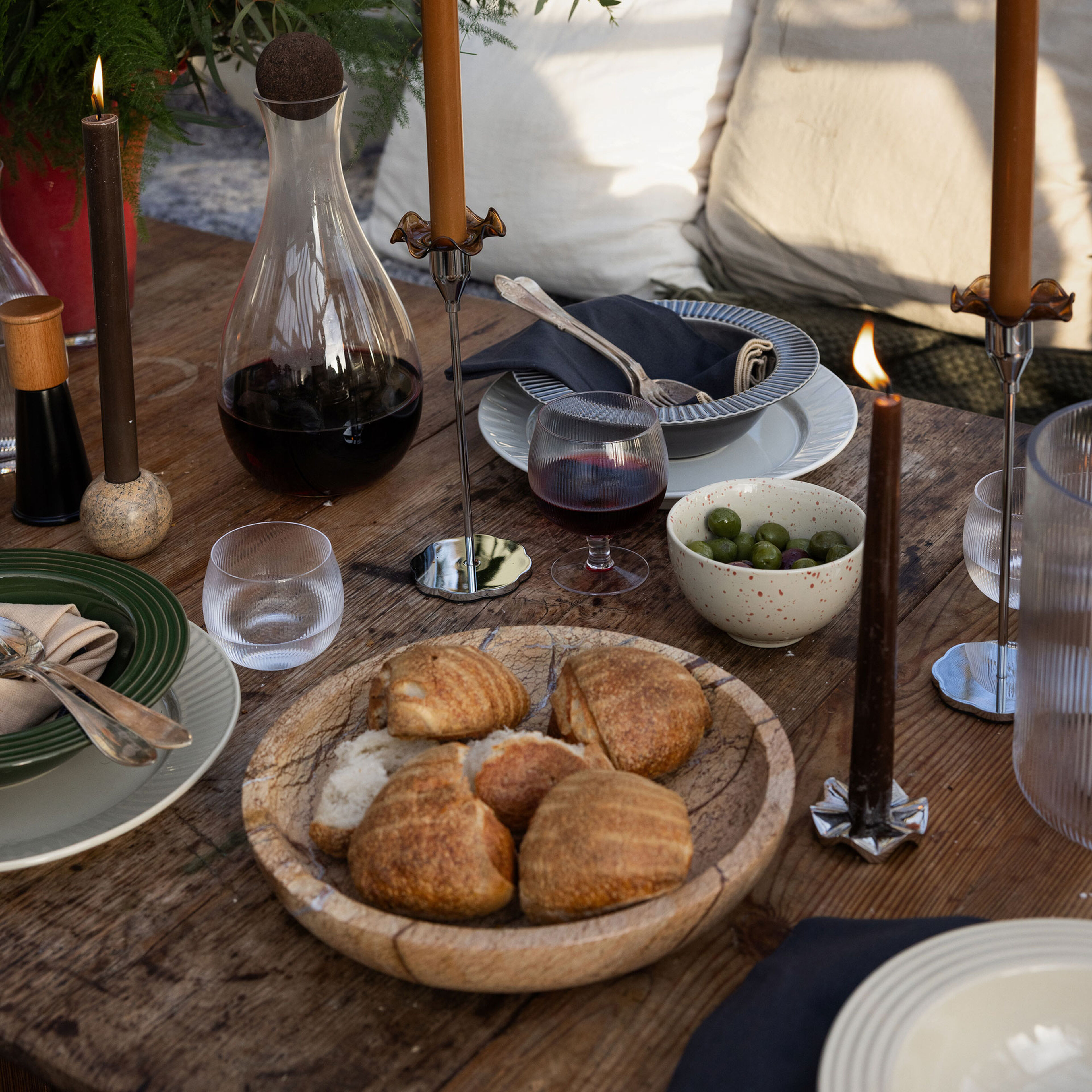 Sten serveringsskål large