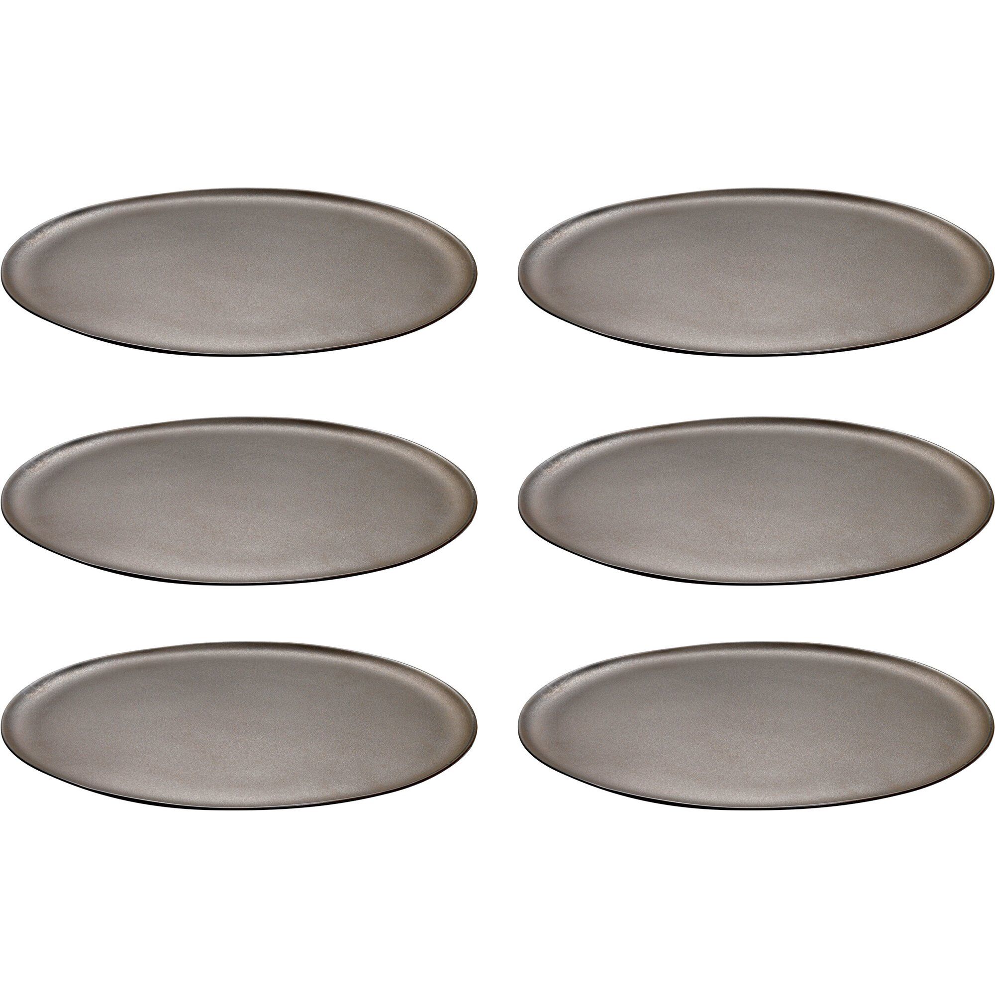 Aida RAW middagstallerken 28 cm, metallic brown, 6 stk.
