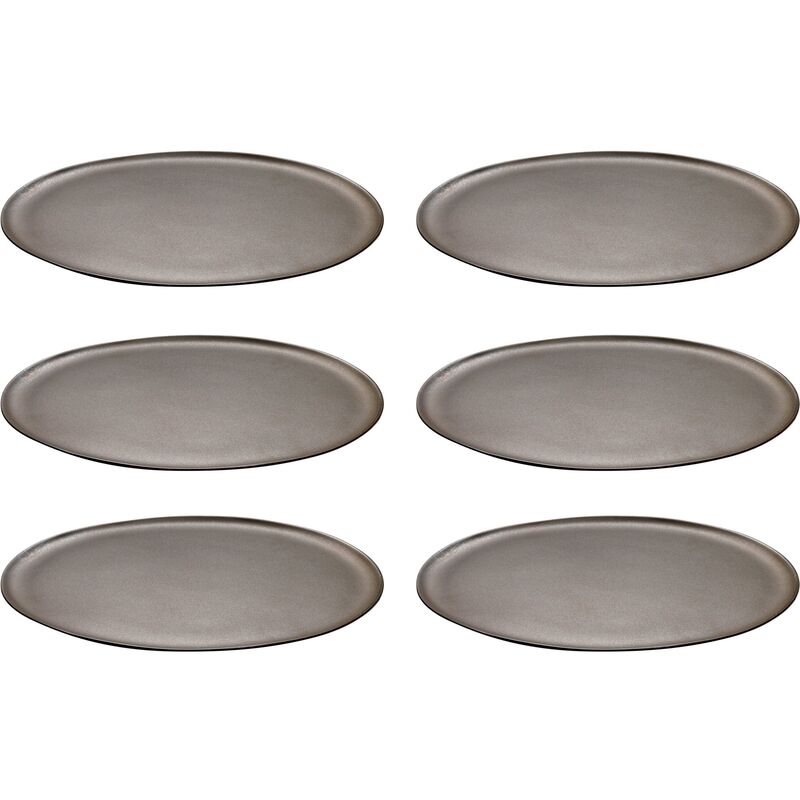 RAW Middagstallerken 28 cm. 6 stk. Metallic Brown