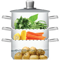 Ångkokare 4 delar 18 cm.