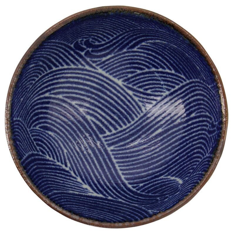 Seigaiha Blue skål 12 cm