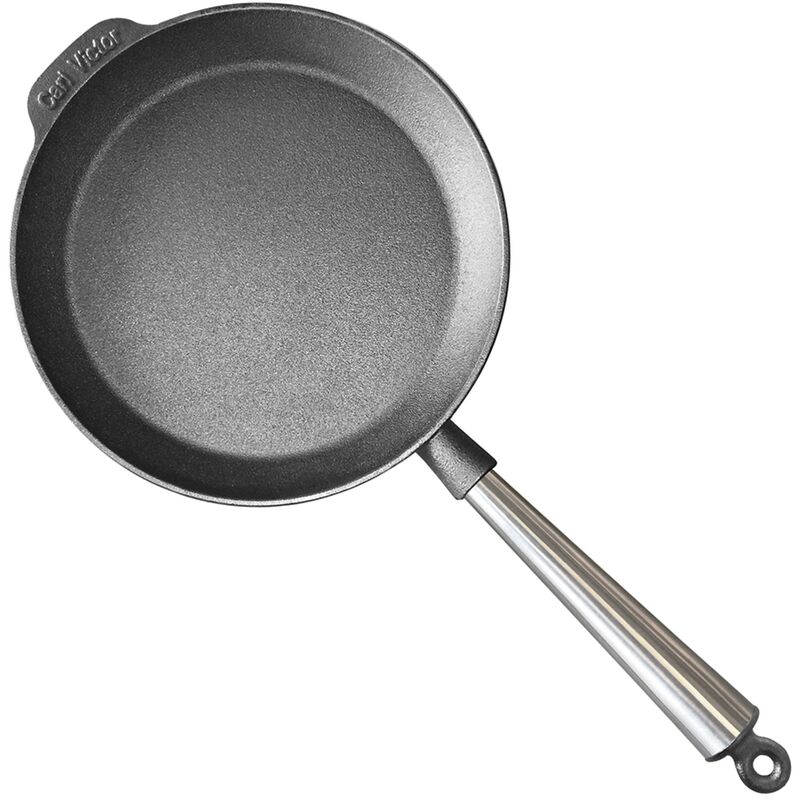 Gjutjärnsstekpanna 24 cm, stålhandtag