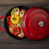 Combekk Lav gryde med låg Ø28 cm/5 liter, cherry