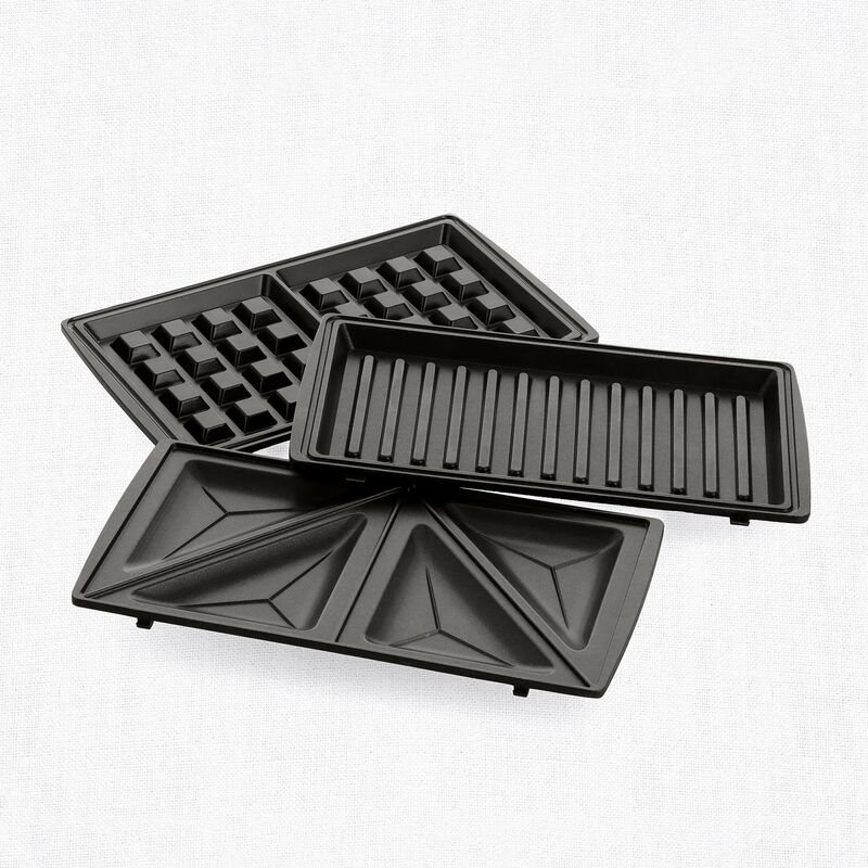 3-in-1 smörgåsgrill/våffeljärn, black