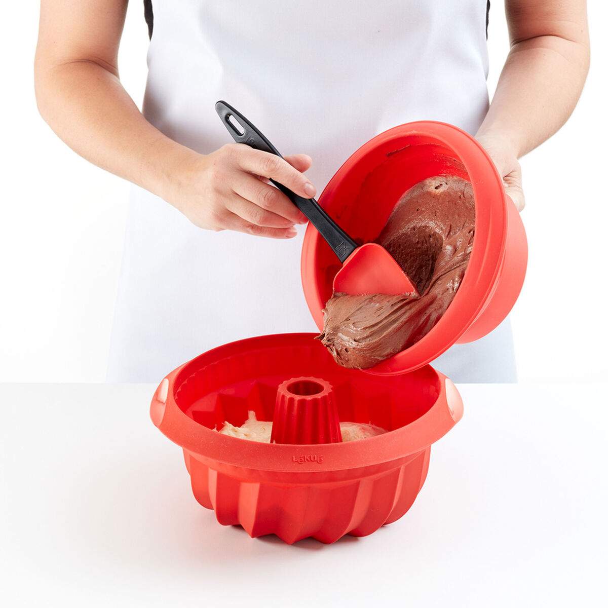 Savarin spiral-vuoka 20 cm, punainen