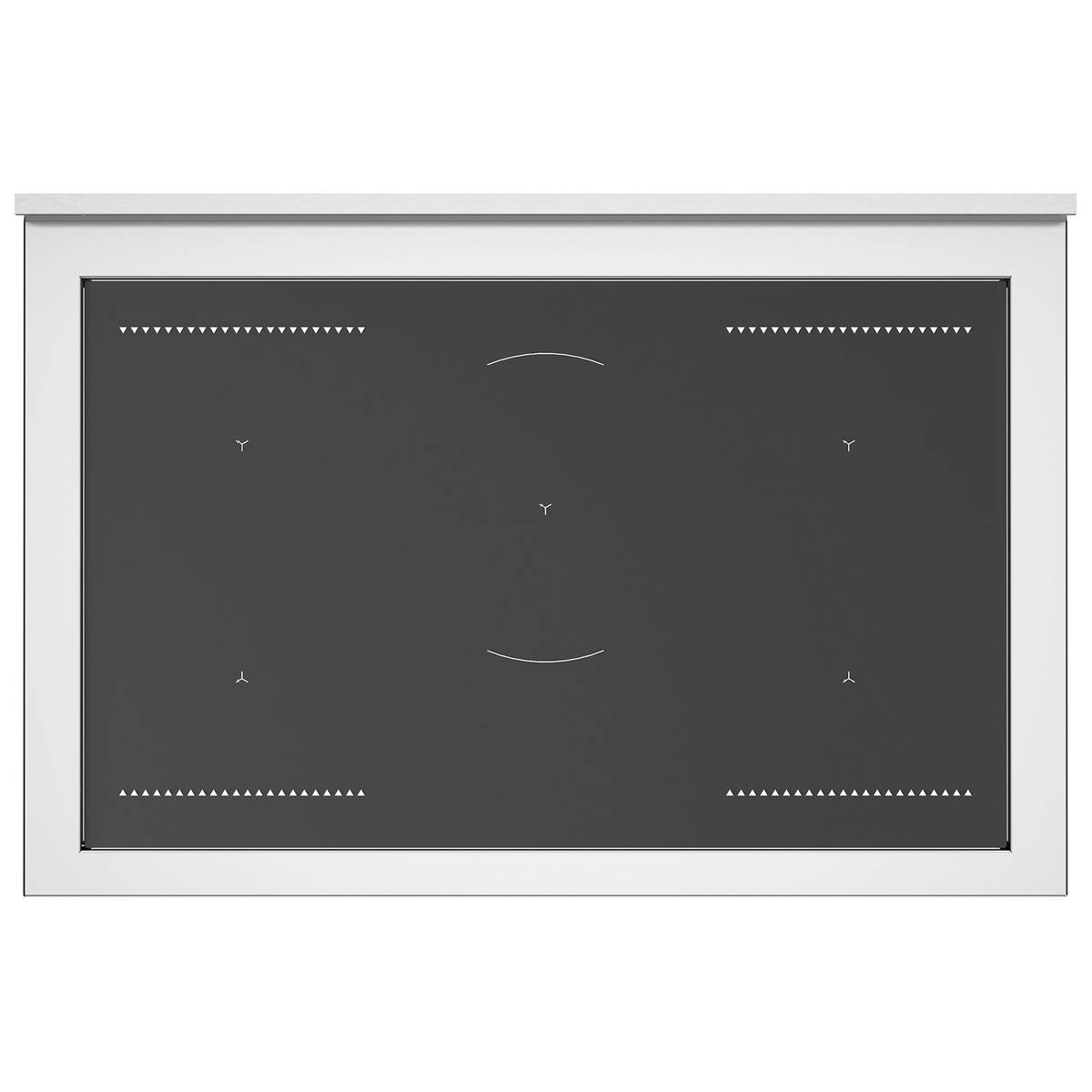 Heritage induktionskomfur med dobbeltovn 5 zoner 90 cm, rustfrit stål