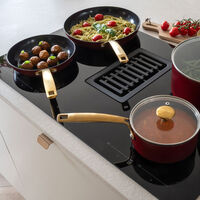 Combekk Stekepanne- og kasserollesett 4 deler, bordeaux