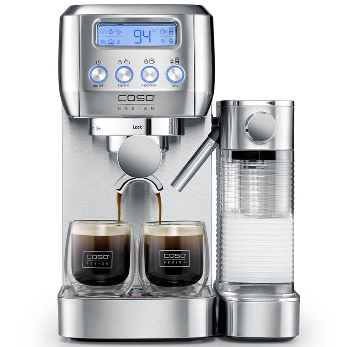 Caso Gourmet Latte Espressomaskine, sølv